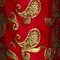 The Ribbon People Red and Gold Paisley Wired Craft Ribbon 6" x 20 Yards